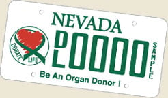 Be an organ donor license plate